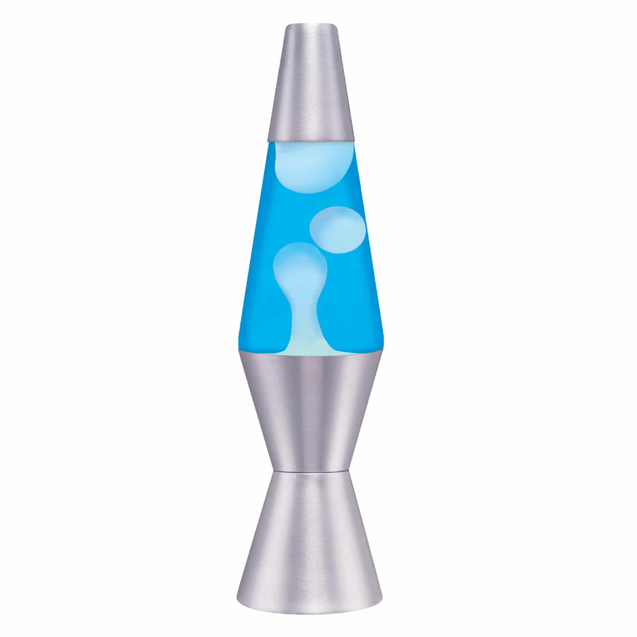 11.5″ LAVA LAMP – WHITE/BLUE/SILVER C2