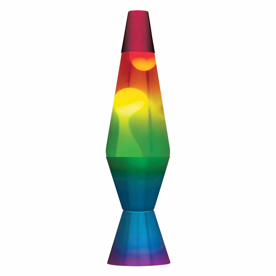 14.5” LAVA LAMP RAINBOW – WHITE/CLEAR/TRICOLOR V7