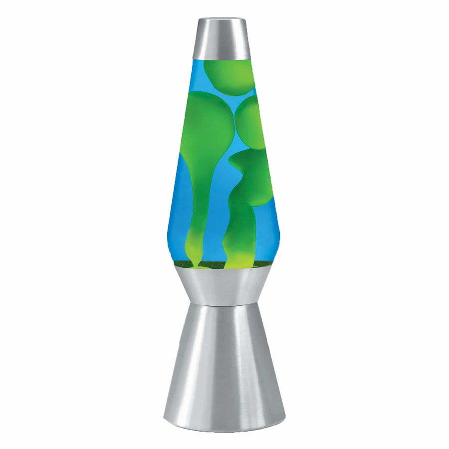 27″ LAVA LAMP GRANDE – YELLOW/BLUE/SILVER J4